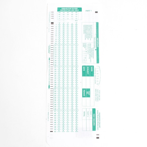 scantrons testing form scan tron sheet