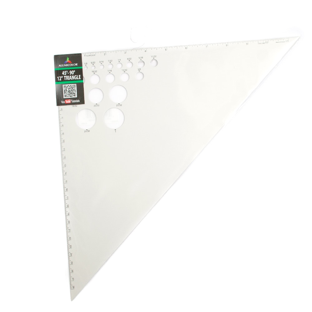 Alumicolor 8 Inch Green Aluminum Desk Ruler - Beveled Edge With Inch & Metric Markings