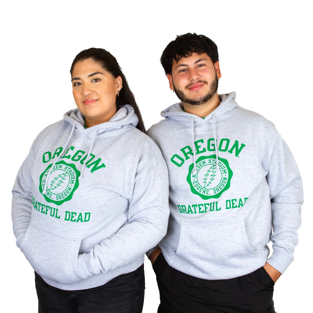 Ash Class Trip Cotton Fleece Grateful Dead 25 Green Oregon & Grateful Dead & Autzen Stadium Hoodie