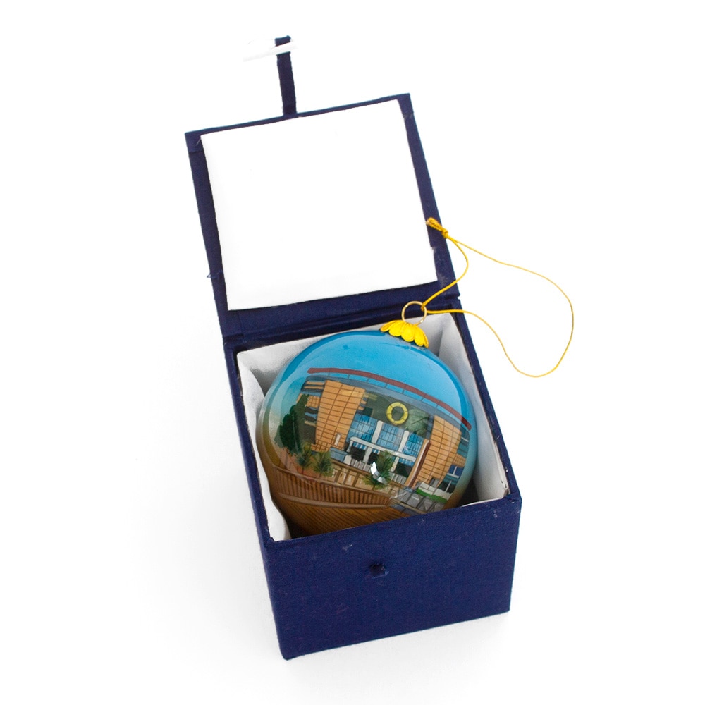 Autzen Stadium MCM Hand Painted in a box Ornament