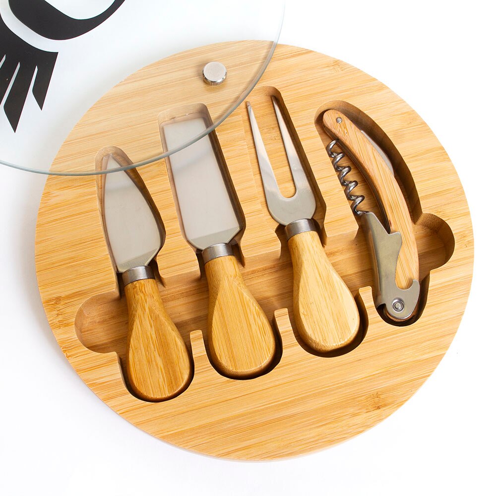 Bamboo Spirit Windsor Four Piece Black O Wings Cheese Server Set