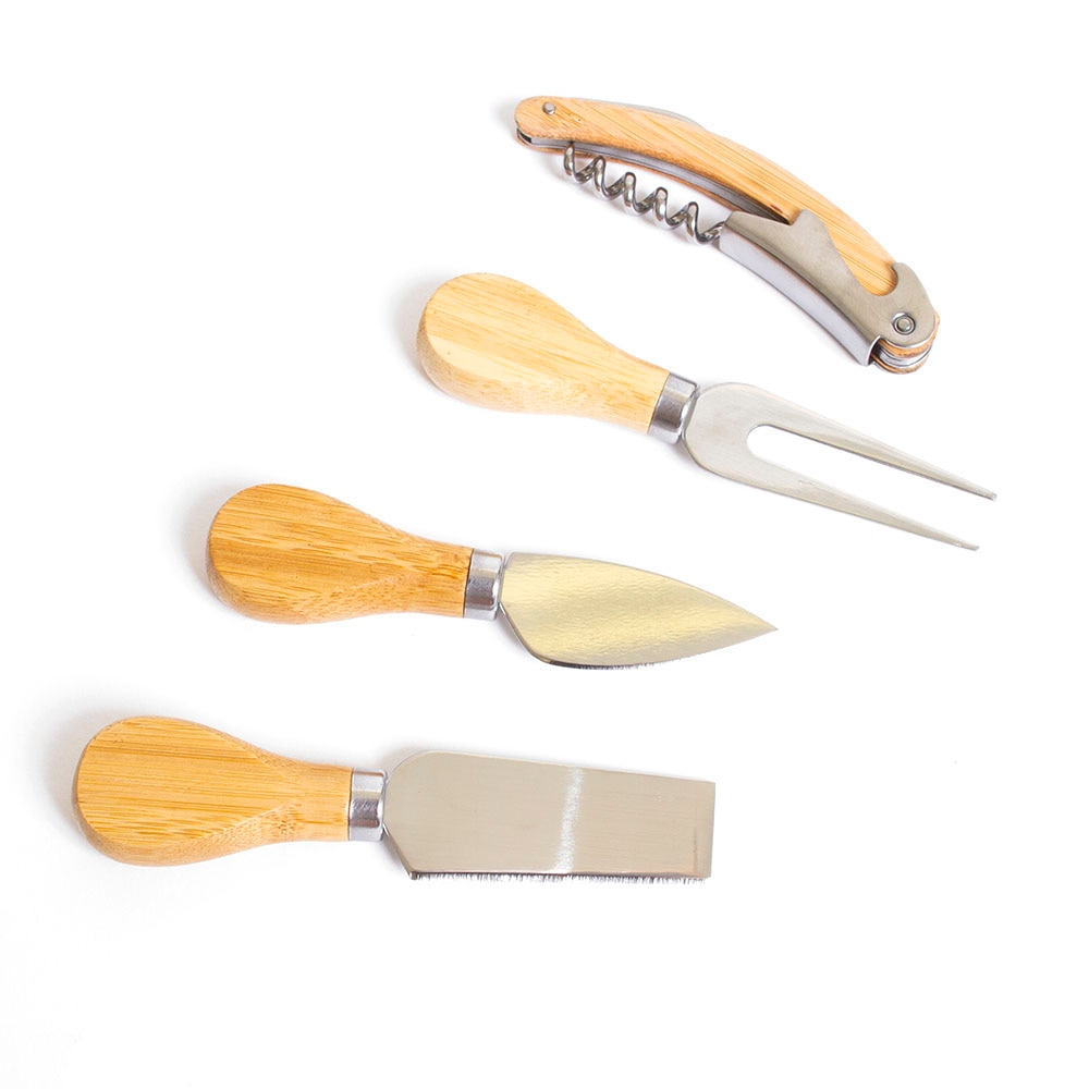 Bamboo Spirit Windsor Four Piece Black O Wings Cheese Server Set
