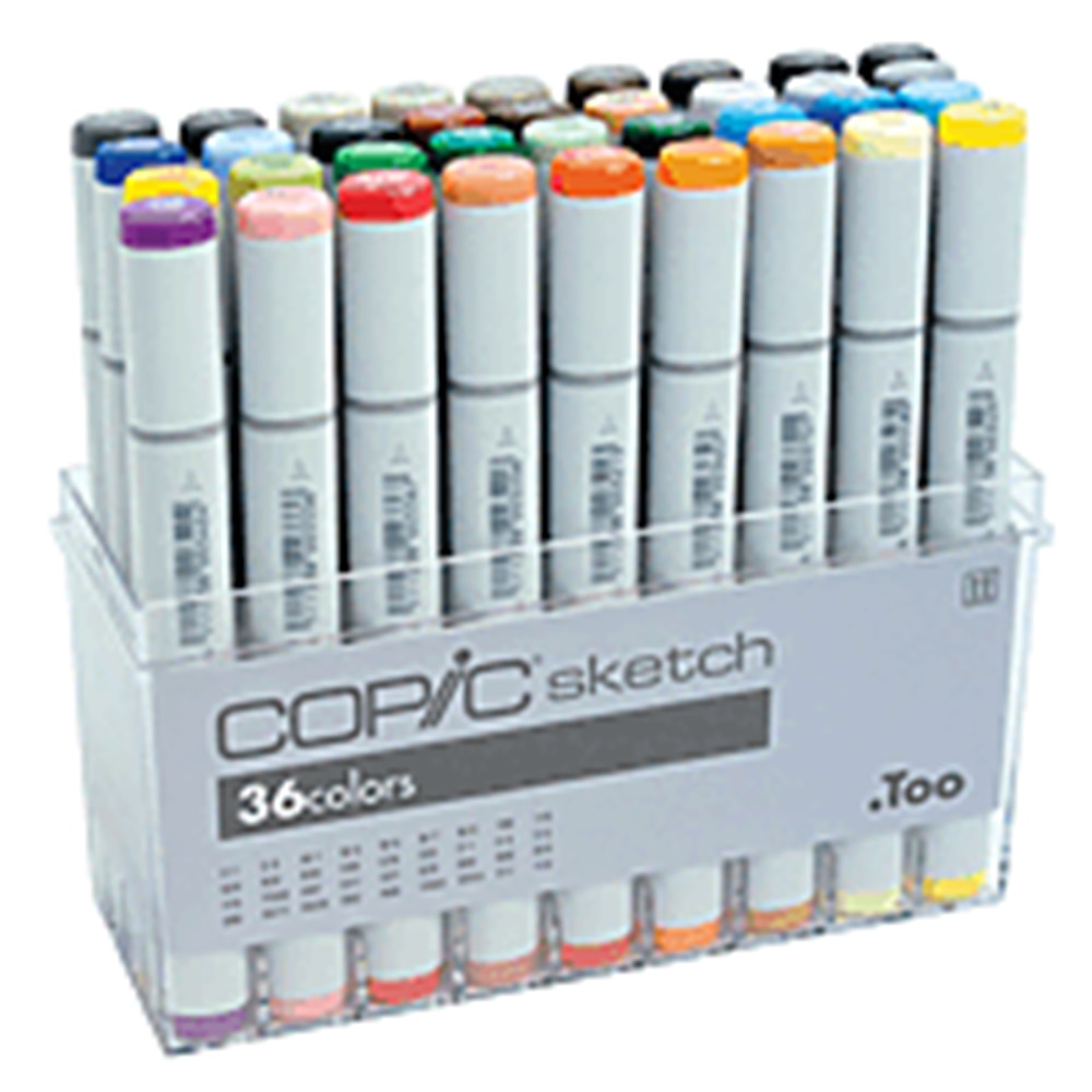 Basic Color Copic Sketch Marker Set 36 Count