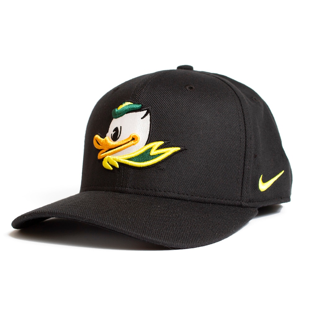 Men's Nike Oregon Ducks Classic99 Triple Black Trucker Snapback Hat