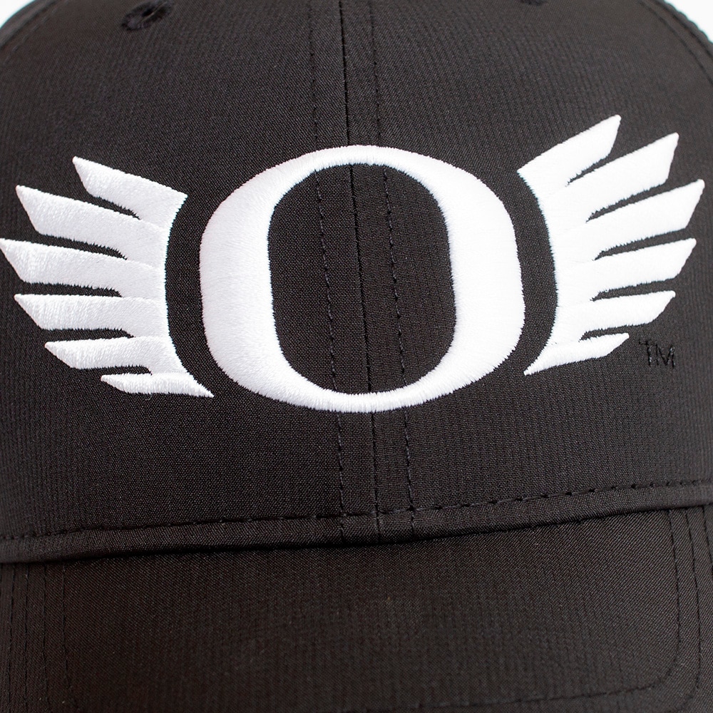 Black Nike Dri-FIT L91 with White O Wings Adjustable Hat