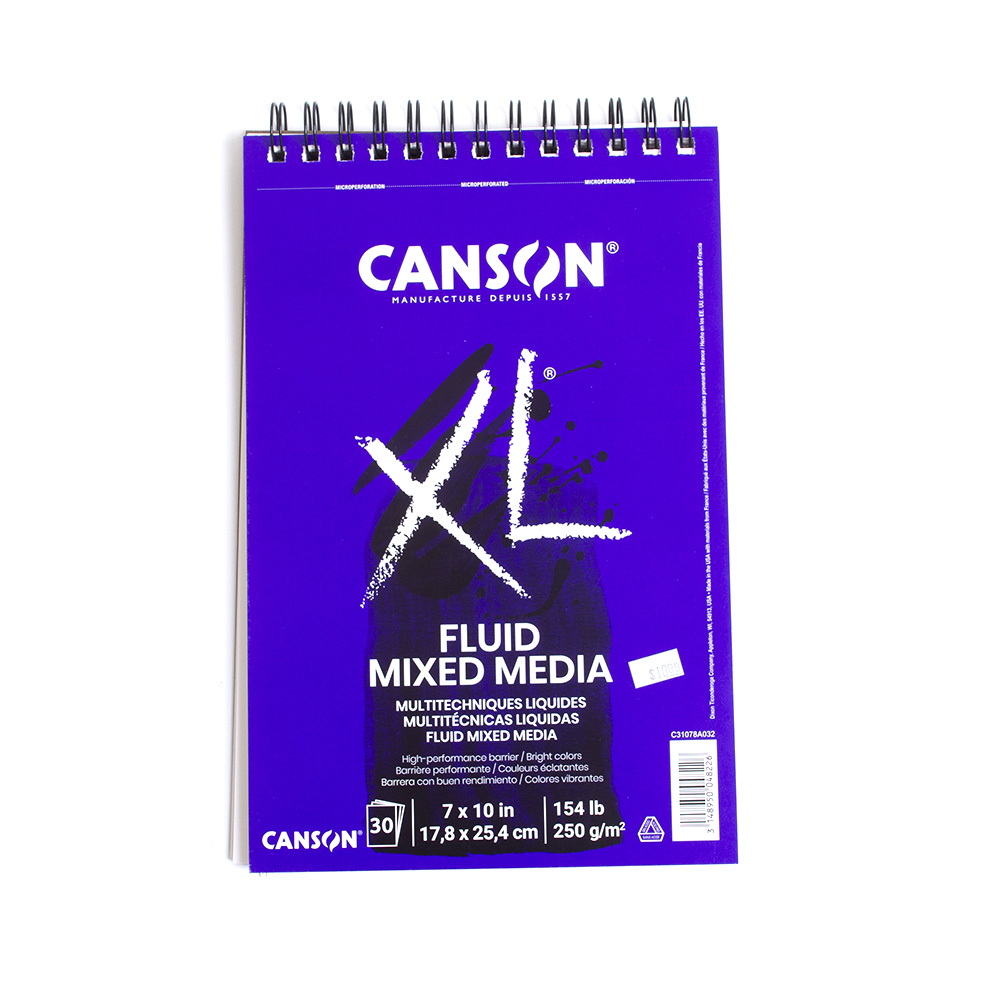 Canson XL Fluid Mixed Media Pad - 7 x 10, 30 Sheets