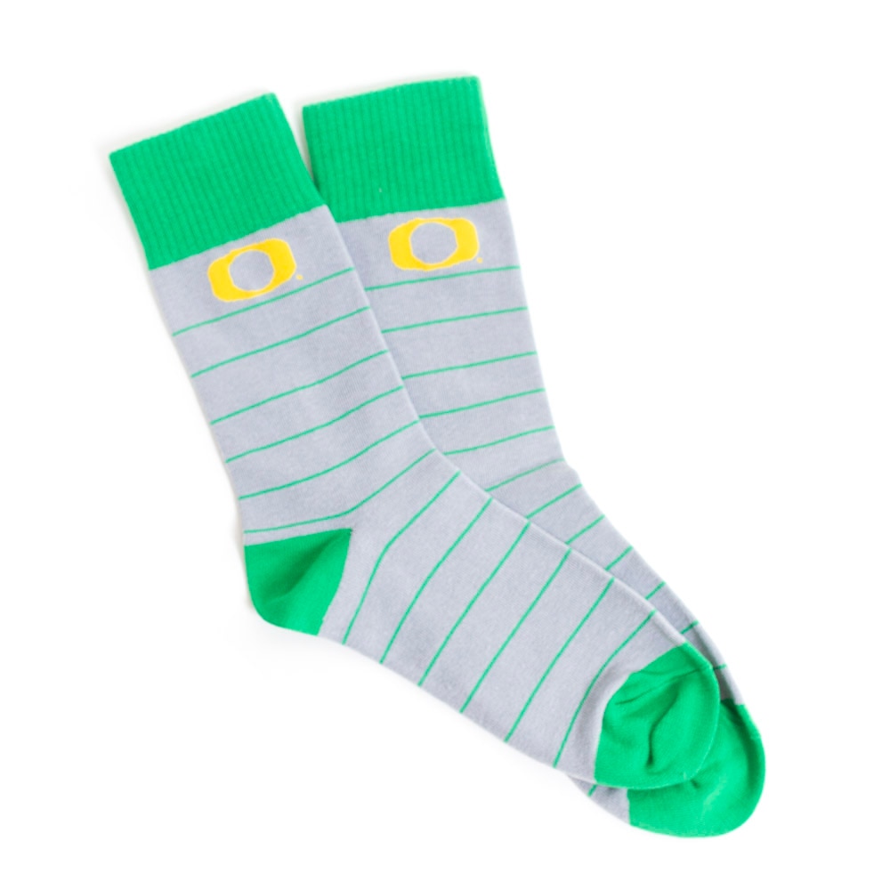 Grey with Green Stripe Donegal Bay Dress Yellow O Sock