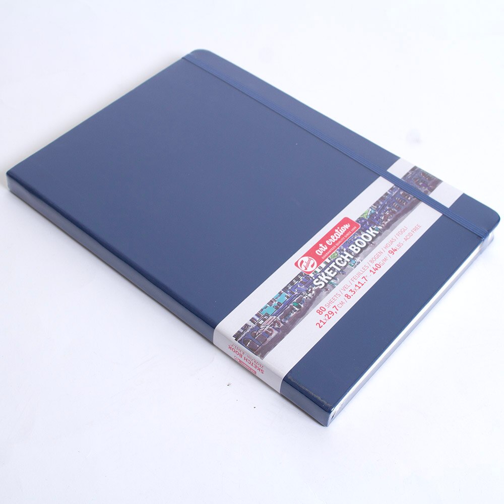 DOTS ARTCREATION Sketch Book – 21x29.7cm Dotted Notebook, 80 Cream Pages, Elastic Closure & Bookmark