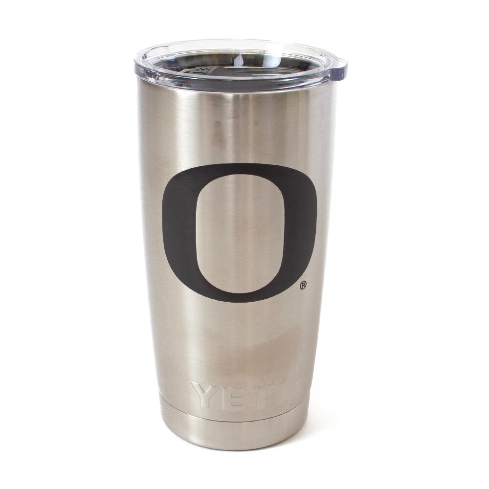 Stainless Steel YETI 20oz Rambler 26 Black O Tumbler