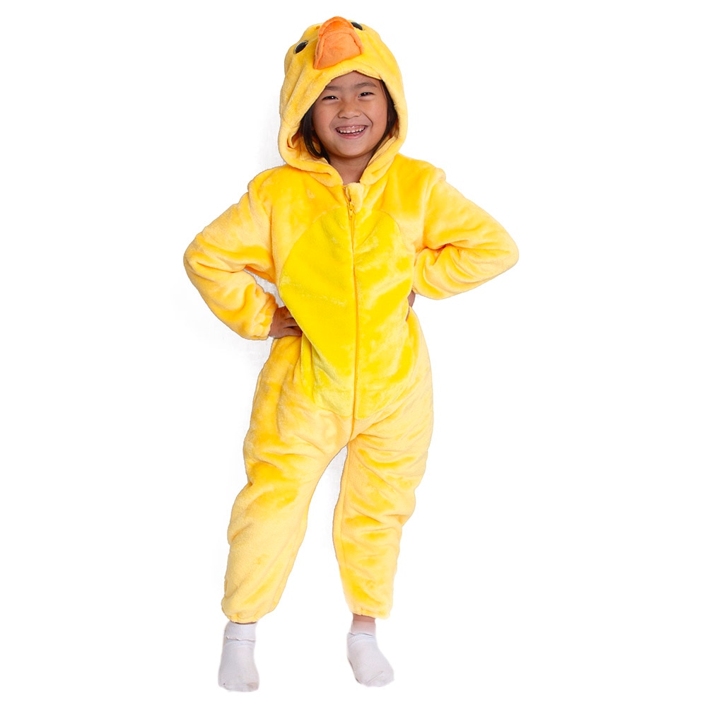 Duck Costume Kids Yellow Hooded Onesie Duck Costume Kids Yellow Hooded Onesie