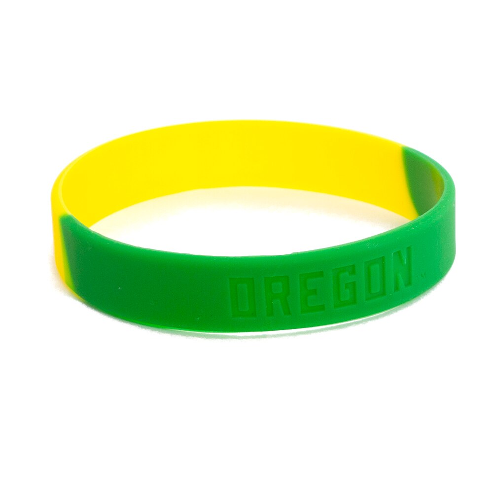 Yellow Green Spirit Half Inch Two-Tone Silicone Oregon Sco
