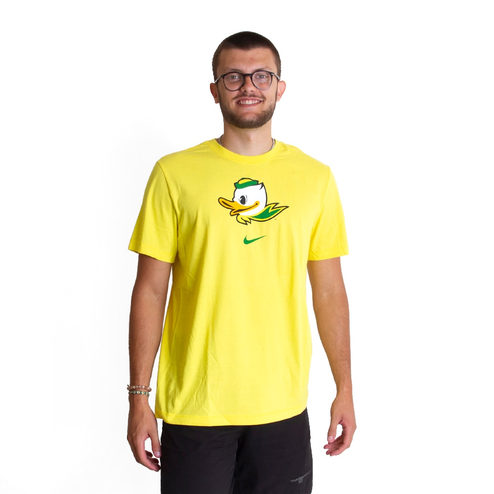 Yellow Nike Essential Logo Cotton Basic Fighting Duck T-Shirt