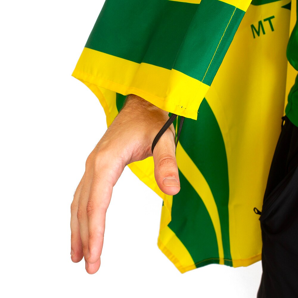 Yellow Wincraft 3'x5' Hoodie with Sewn Thumb Loops 25 Green Stripe & O ...